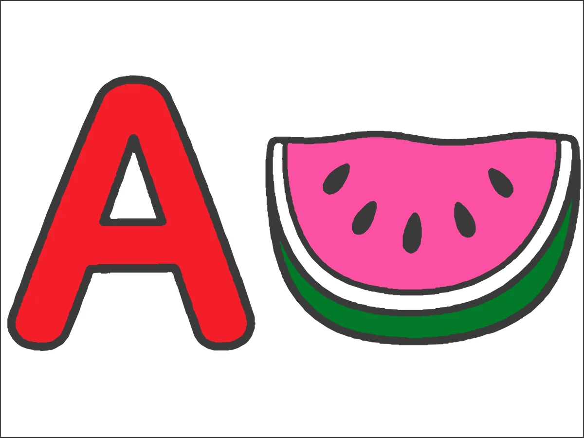А — арбуз